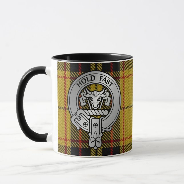 Taza Clan MacLeod Escudo y Snuffbox Tartán (Izquierda)