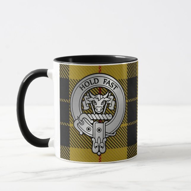 Taza Clan MacLeod Escudo y Tartán (Izquierda)