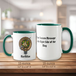Taza Clan MacMillan Escudo sobre Tartán