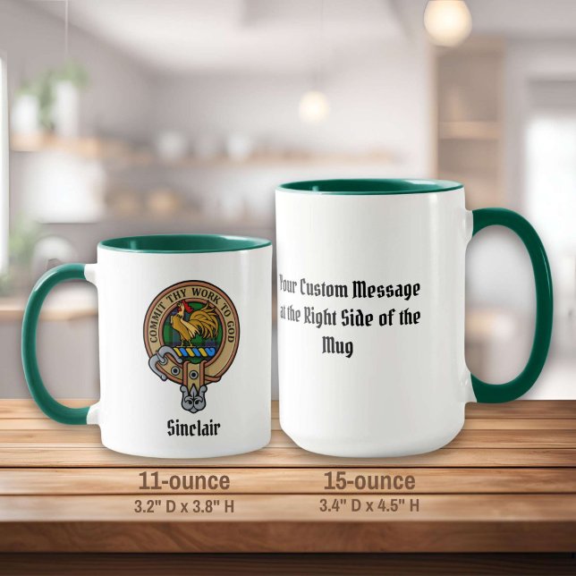 Taza Clan Sinclair Escudo sobre la caza de tartán (Subido por el creador)