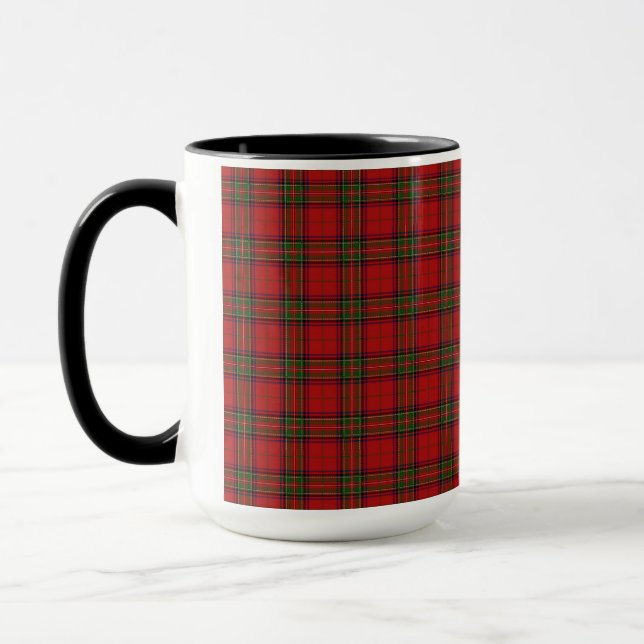 Taza Clan Stewart Royal Scottish Tartán Plaid Pattern (Izquierda)