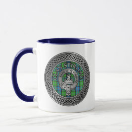 Taza Clan Stirling Escudo y Tartan Knot