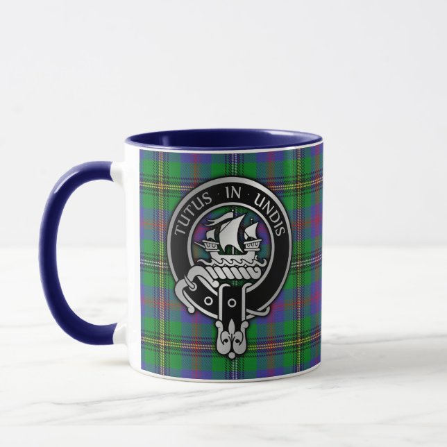Taza Clan Wood Escudo y Tartan Mug (Izquierda)