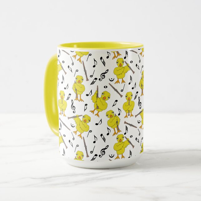 Taza Clarinet Chick Clarinets Music Notes (Anverso izquierdo)