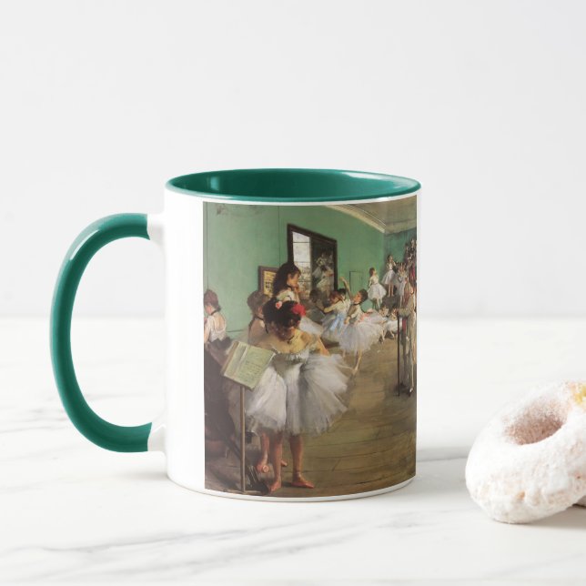 Taza Clase de danza de Degas, ballet de impresionismo v (Con donut)