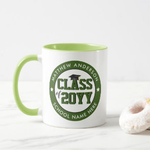 Taza Clase de Graduación de Graduado Verde Forestal 202