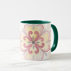 Taza Clásica acuarela floral Regalo de la abuela rosa v