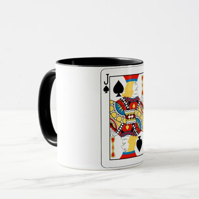Taza Clásica carta de póquer Jack de Picas (Anverso izquierdo)