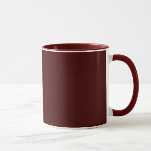 Taza Clásica Combinada de Color Marrón Quemado par
