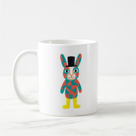Taza clásica con sombrero de copa de conejo azul v
