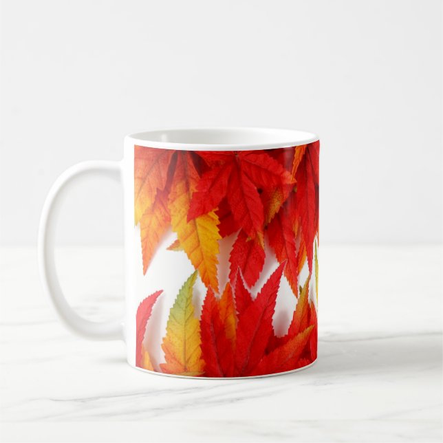 Taza Clásica de Café Hojas de Otoño (Izquierda)