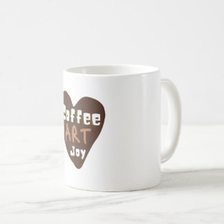 Taza Clásica de Corazón con Arte de Café
