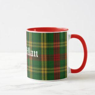 Taza clásica de encargo de la tela escocesa de