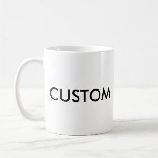Taza clásica de encargo del BLANCO del estándar