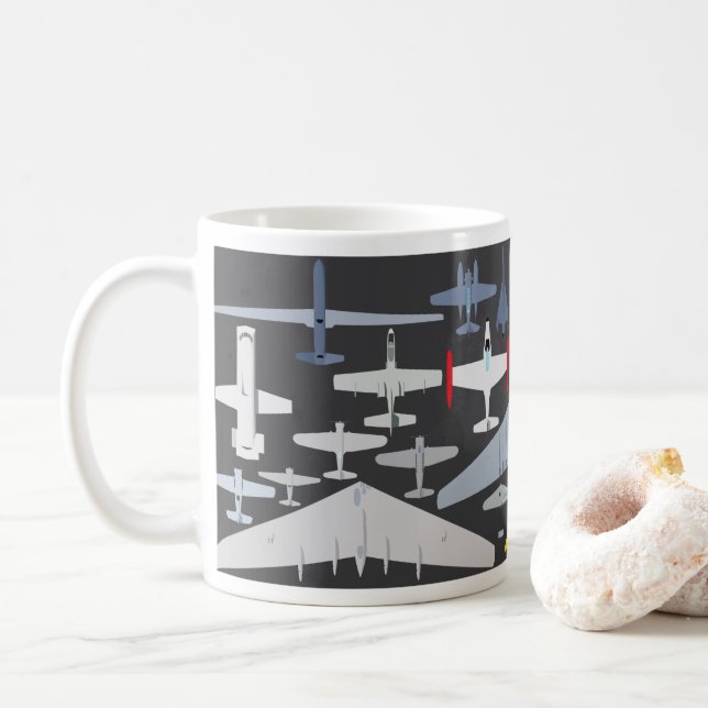Taza clásica de los aviones de Northrop (Con donut)
