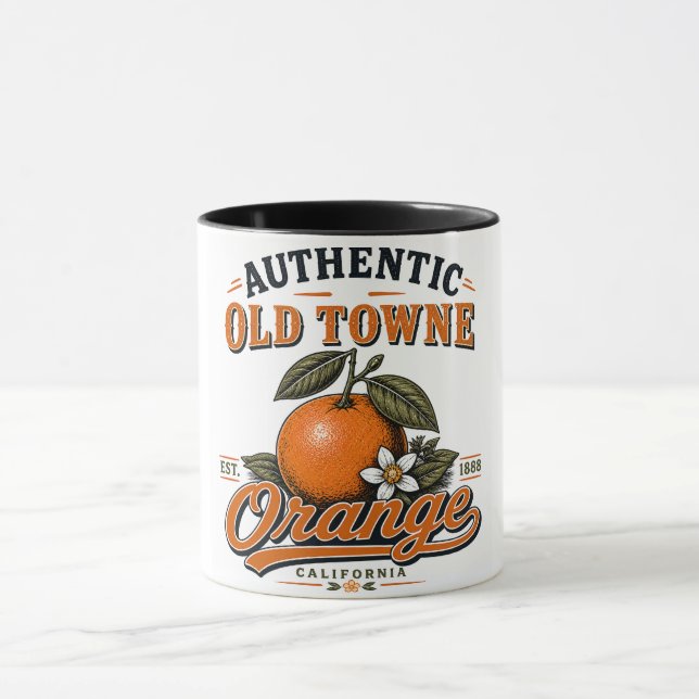 Taza Clásica de Old Towne Orange (Centro)