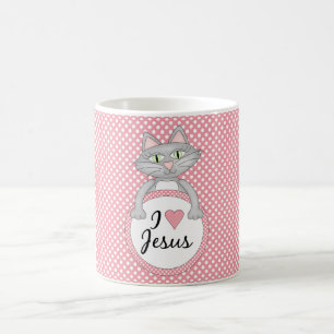 Taza clásica del café con leche de Jesús del am