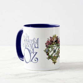 Taza Clásica del Mago de Oz Azul Real y Blanco