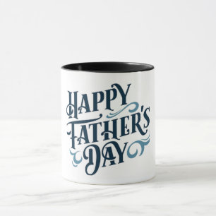 Taza Clásica Feliz Día del Padre para Papá Tipog