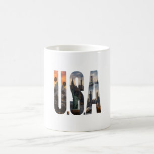 Taza Clásica, Taza de la Bandera de EE. UU. - Café