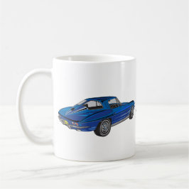 Taza Clásico 1963 Corvette azul DAD Café Mug