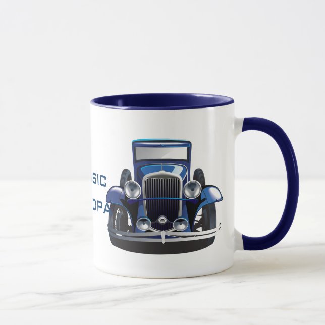 Taza Clásico Abuelo Diseño de Coche Clásico Café Mug (Derecha)