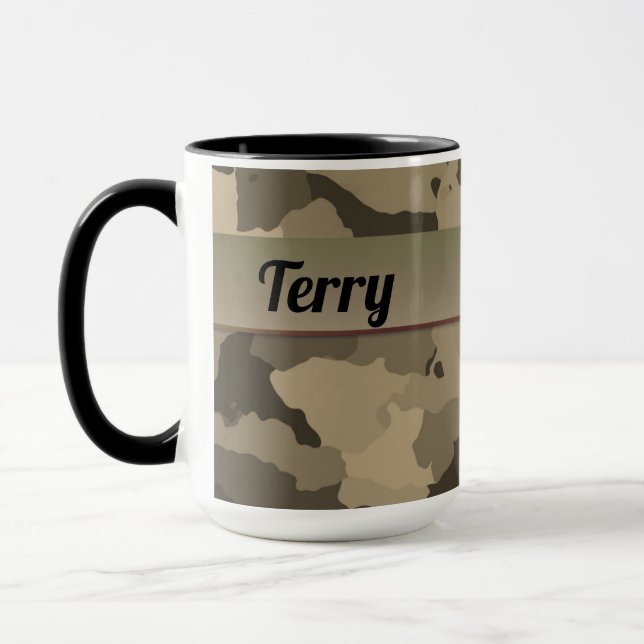Taza Clásico Brown y Tan Camo personalizado (Izquierda)