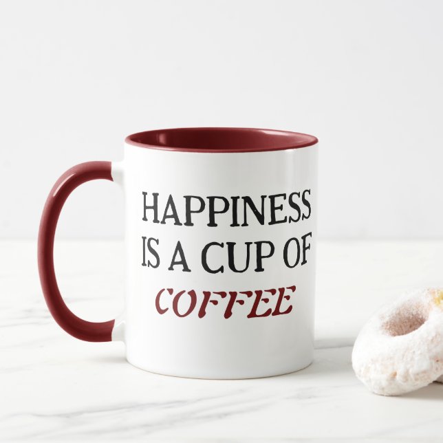 Taza Clásico de café de dos tonos (Con donut)
