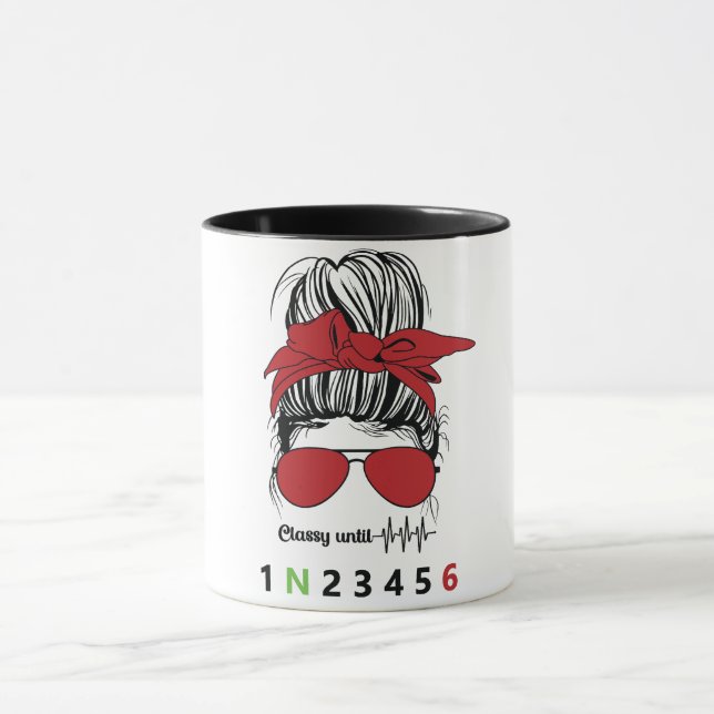 Taza Clásico hasta... Motocicleta divertida (Centro)