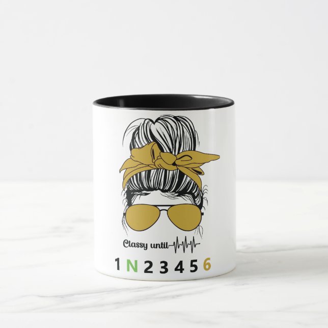 Taza Clásico hasta... Motocicleta divertida (Centro)