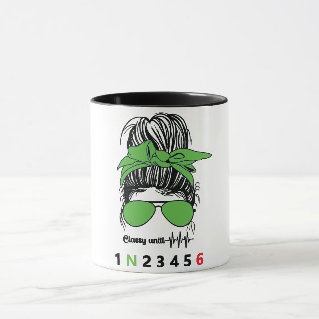 Taza Clásico hasta... Motocicleta divertida (Centro)