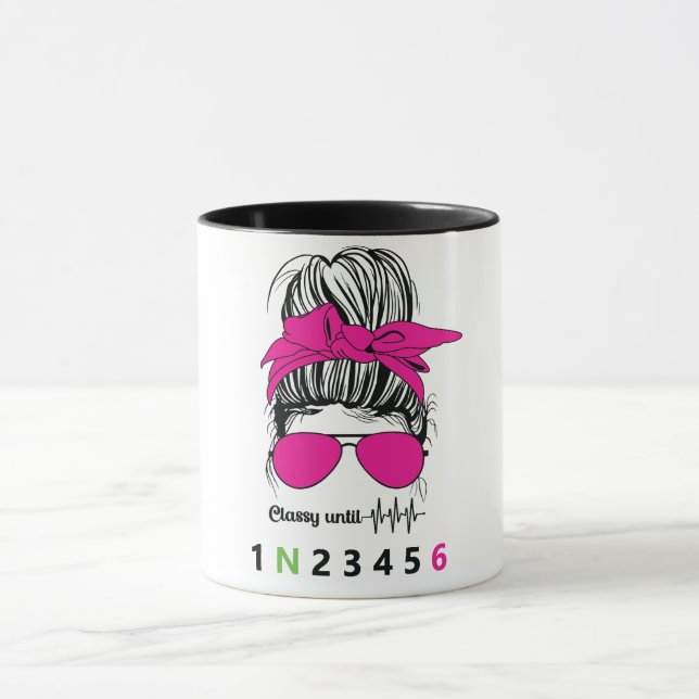 Taza Clásico hasta... Motocicleta divertida (Centro)