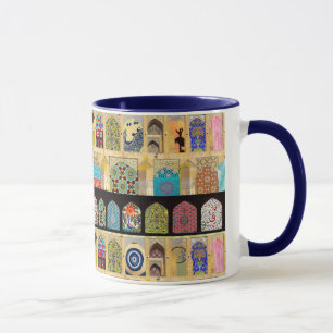 Taza Clásico Mug, bellas baldosas persas de 11 onzas