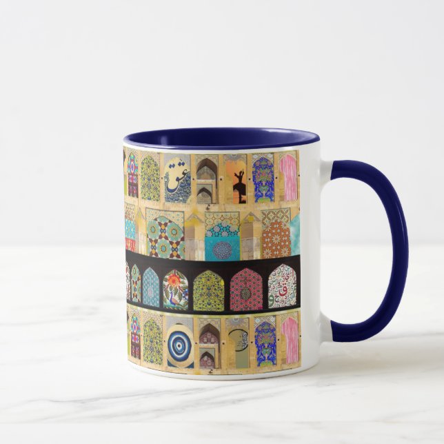 Taza Clásico Mug, bellas baldosas persas de 11 onzas (Derecha)