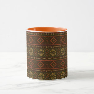 Taza Clásico patrón de trabajo de color/isla justa de o