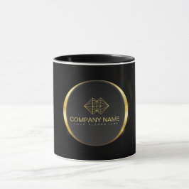 Taza Clásico Profesional Elegante Oro Negro