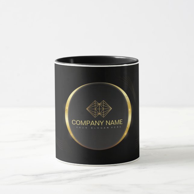 Taza Clásico Profesional Elegante Oro Negro (Centro)