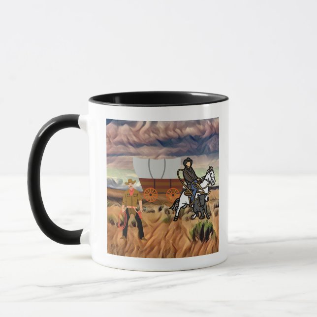 Taza Clásico vaquero de café occidental (Izquierda)