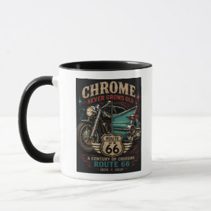 Taza Clásicos de Cromo del Centenario de la Ruta 66