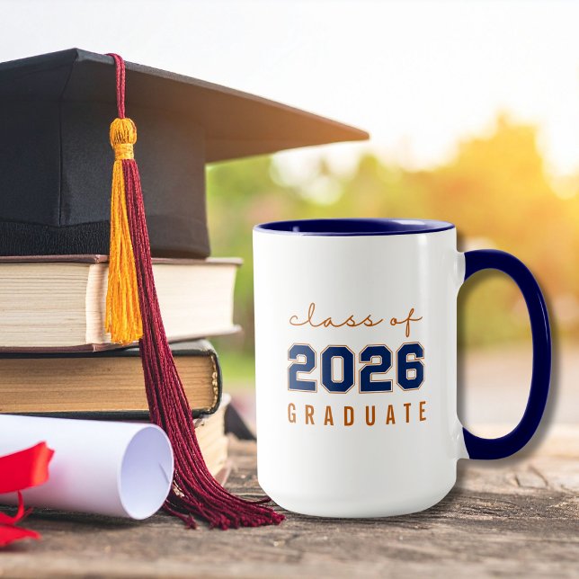 Taza Class of 2026 Graduate Minimalist Bold Modern (Subido por el creador)