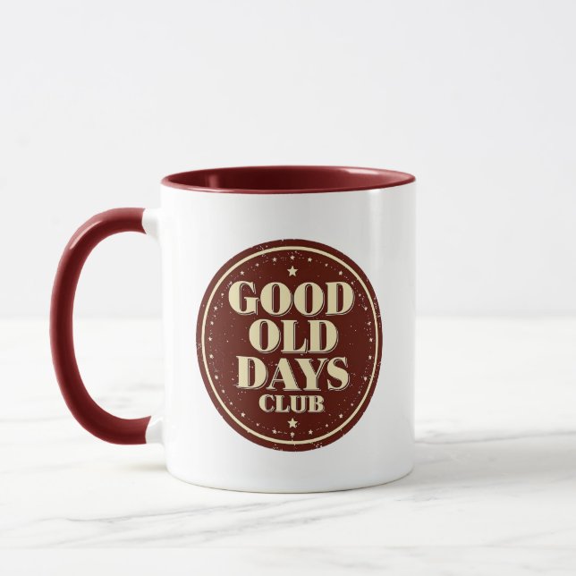 Taza Classic Brown Good Old Days Club Emblem (Izquierda)