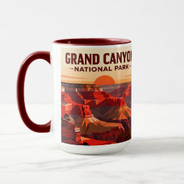 Taza Classic Grand Canyon WPA Style Personalized