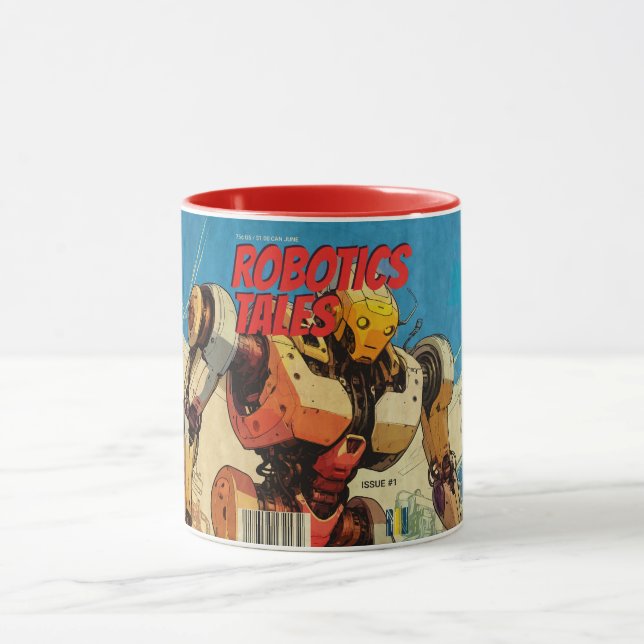 Taza Classic Pop Art Sci-Fi Comic Robot Cover (Centro)