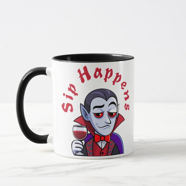 Taza Classy Vampire – Sip Happens (Izquierda)