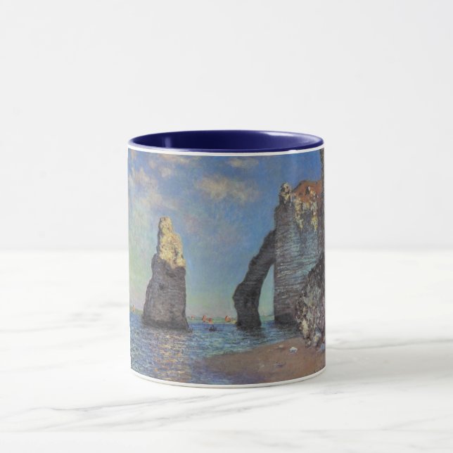 Taza Claude Monet Cliffs at Etretat Impresionist Paint (Centro)