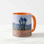 Taza Claude Monet - Poppy Field 1890 (Giverny)<br><div class="desc">Campo de amapola / Campeón de coquelicots - Claude Monet,  Petróleo en lienzo,  1890 cerca de Giverny</div>