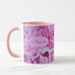 Taza Claveles rosados La Vie en Rose