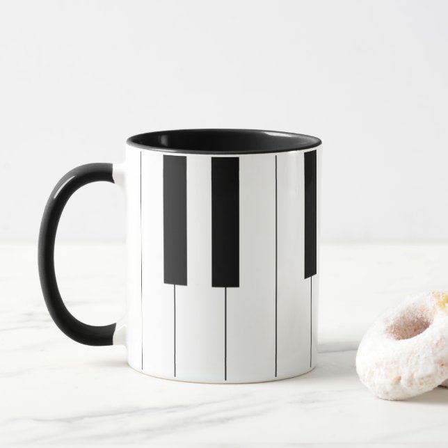 Taza Claves de piano (Con donut)