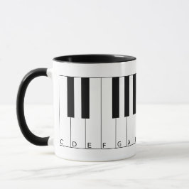 Taza Claves de piano de mugre