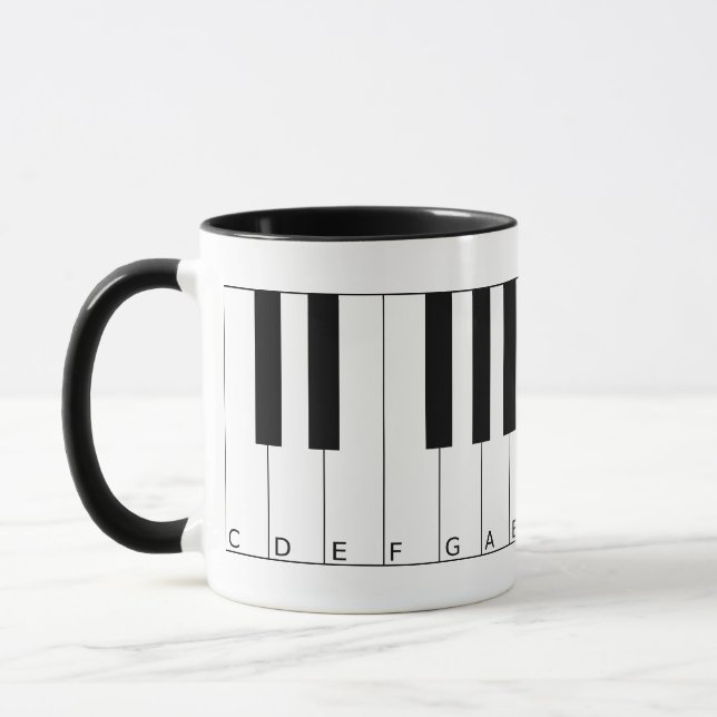 Taza Claves de piano de mugre (Izquierda)